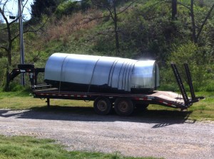 trailer with hog huts